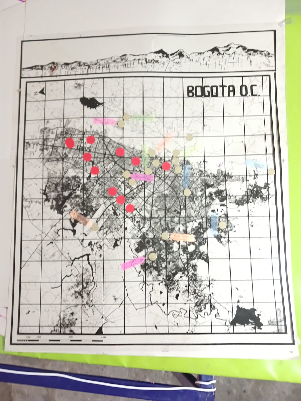 Mapa Bogotá - Serigrafía